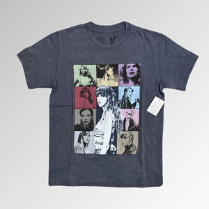 Taylor Swift THE ERAS TOUR Mineral Wash Gray T-Shirt size Youth Small XS NWT Tee